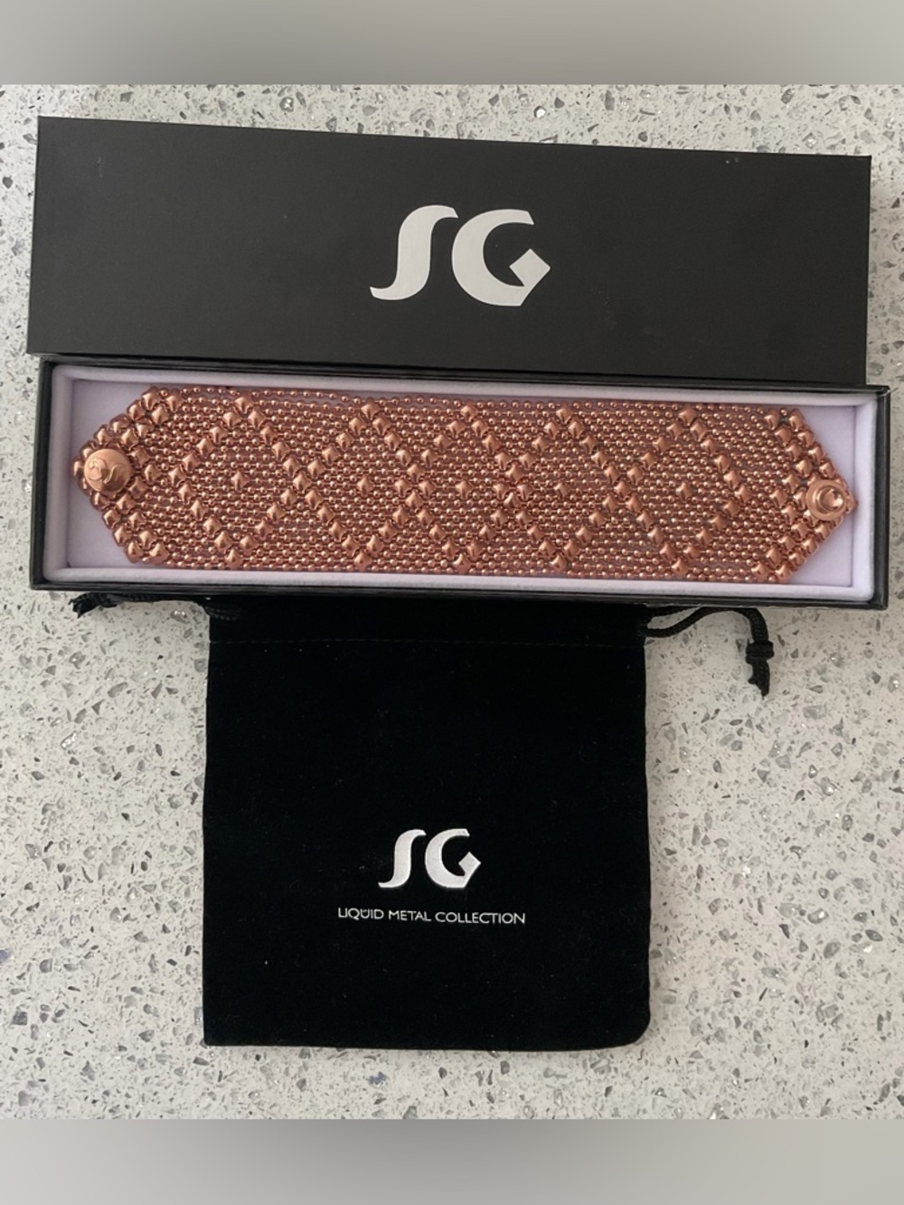 NIB Sergio Gutierrez Liquid Metal Bracelet - Picture 2 of 4
